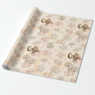 Coffee Pattern Wrapping Paper