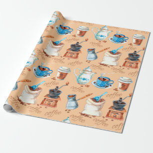 Coffee Pattern Wrapping Paper