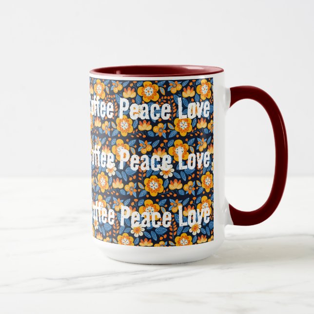 Coffee Peace Love Mug (Right)