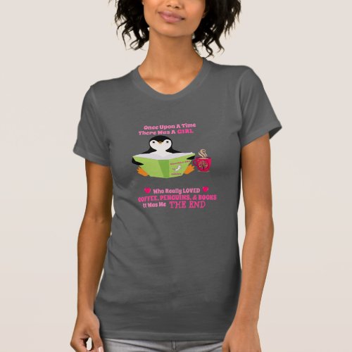 coffee penguins and books T_Shirt