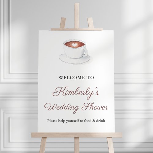 Coffee Perfect Blend Wedding Shower Welcome Sign