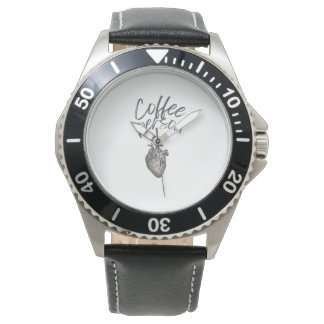 Coffee Person Anatomical Heart Minimal Watch