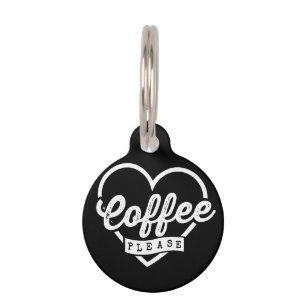 COFFEE PET ID TAG