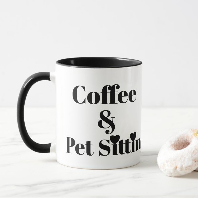 Coffee & Pet Sitting Mug (With Donut)