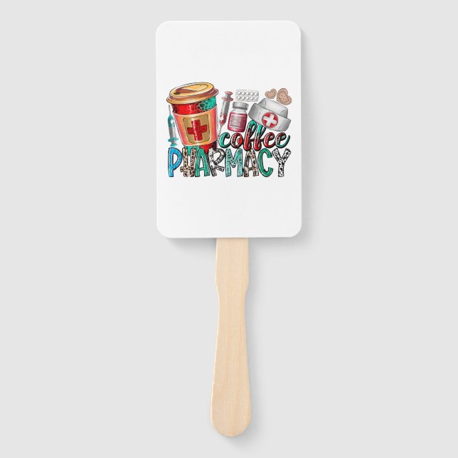 Coffee pharmacy hand fan (Front)