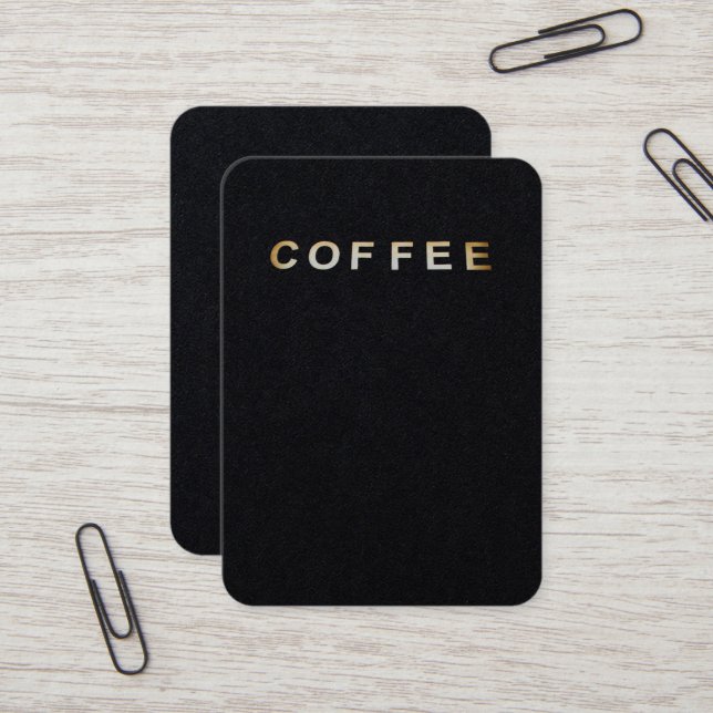 Coffee Photo Sign Text Business Card (Front/Back In Situ)