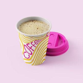 Coffee Pink Vibrant Paper Cups