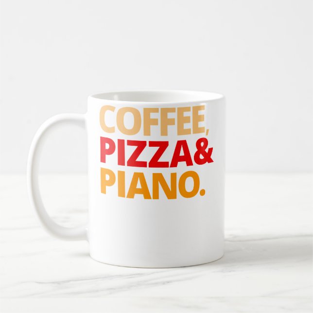 Coffee Pizza And Piano Coffee Mug (Left)