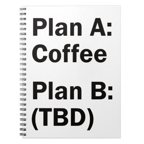 Coffee Plan Notebook