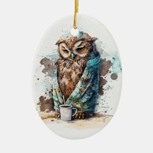 Coffee Please Ceramic Ornament