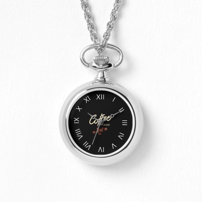 Coffee Please Coffee Lover Watch (Front)