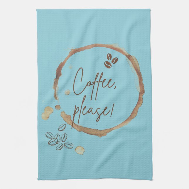  Coffee Please Kitchen Towel (Vertical)
