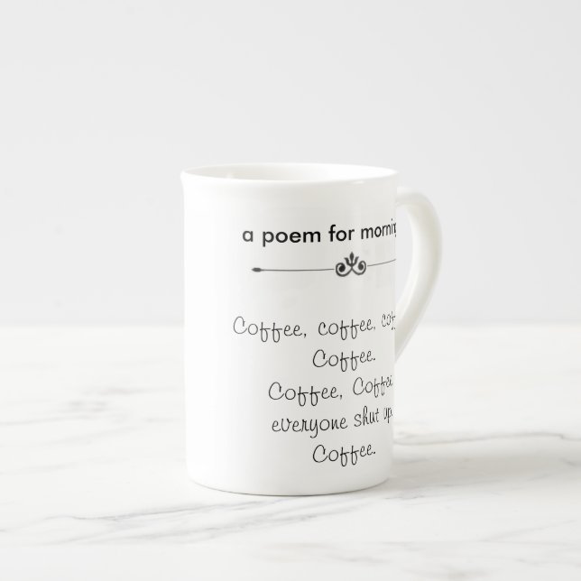 Coffee Poem Mug (Front Right)