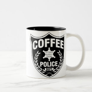 Coffee Police Two-Tone Coffee Mug