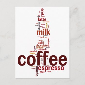 Coffee Postcard by UDDesign at Zazzle