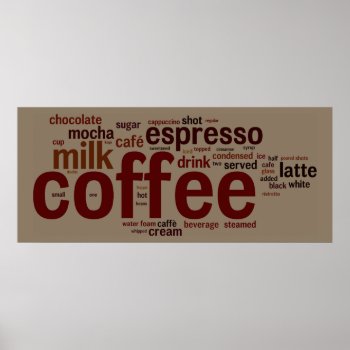 Coffee Poster by UDDesign at Zazzle