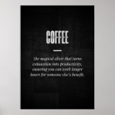 Sottobicchiere In Legno MDF Divertente 'Procaffeinating' | 9x9 Cm, Finitura Lucida, Regalo Originale Per Amanti Del Caffè