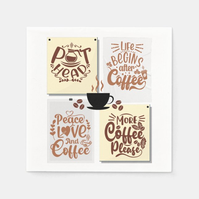 Coffee Posters Napkins (Front)