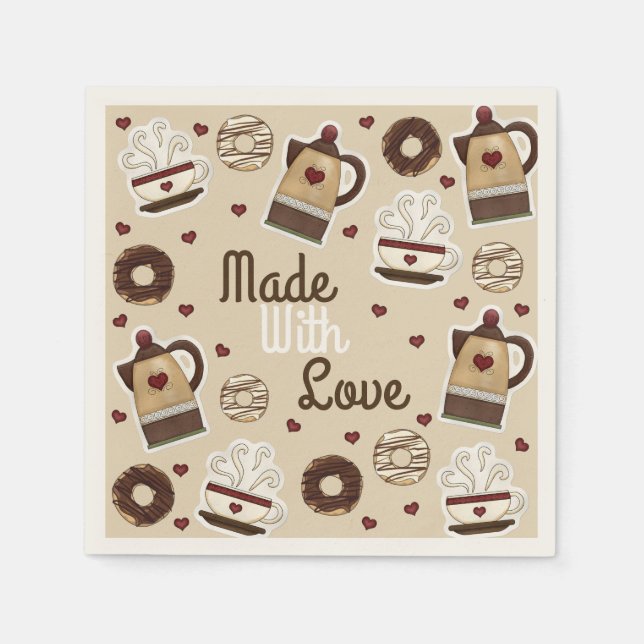 Coffee Pot and Cup Napkins (Front)