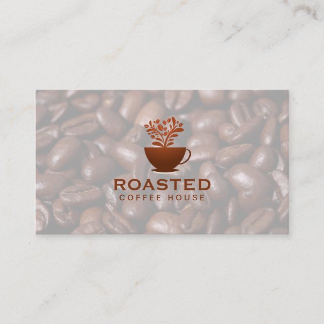 Coffee Pot Coffee Beans | Barista Business Card (Front)