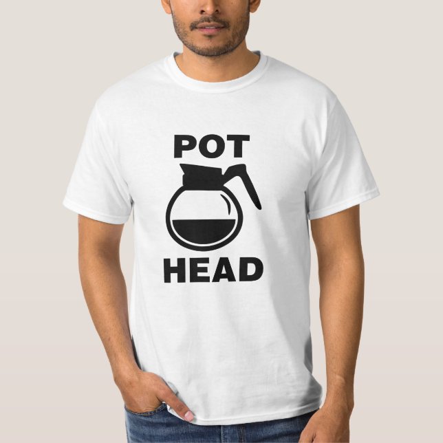 Coffee Pot Head - simple drawing T-Shirt (Front)