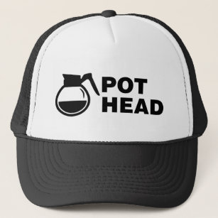 Coffee Pot Head - simple drawing Trucker Hat