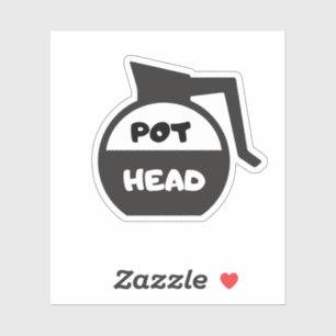 Coffee Pot Head Sticker