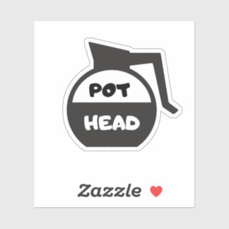 Coffee Pot Head Sticker