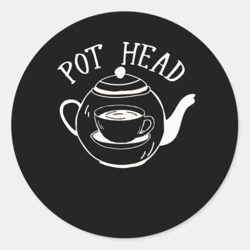 Coffee Pot Lover Sarcastic Caffeine Humor Classic Round Sticker