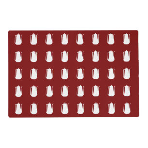 Coffee Pot Repeat Coffee Shop Dk Red Shower Gift   Placemat