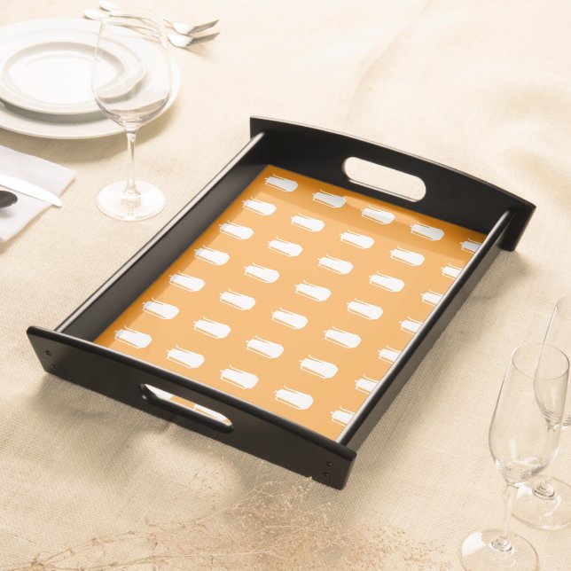 Coffee Pot Repeat Orange Gift     Serving Tray (Front)