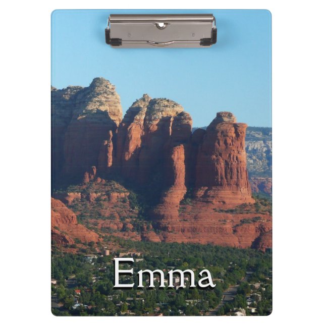Coffee Pot Rock I in Sedona Arizona Clipboard (Front)