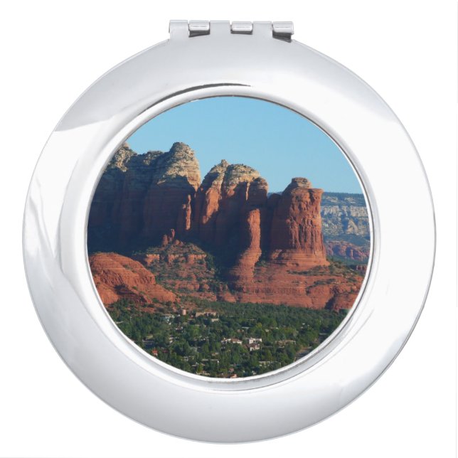 Coffee Pot Rock I in Sedona Arizona Compact Mirror (Front)