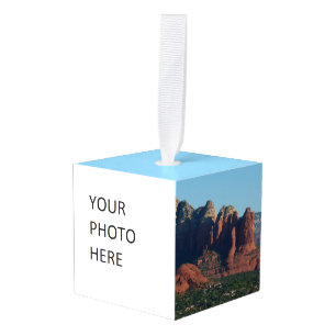 Coffee Pot Rock I in Sedona Arizona Cube Ornament
