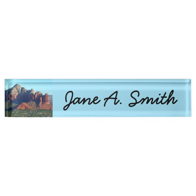 Coffee Pot Rock I in Sedona Arizona Desk Name Plate (Front)