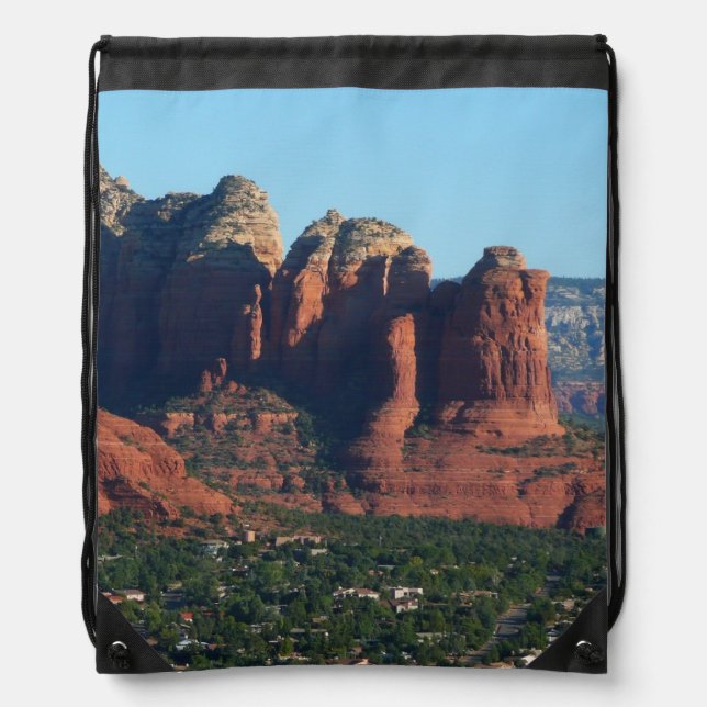 Coffee Pot Rock I in Sedona Arizona Drawstring Bag (Front)