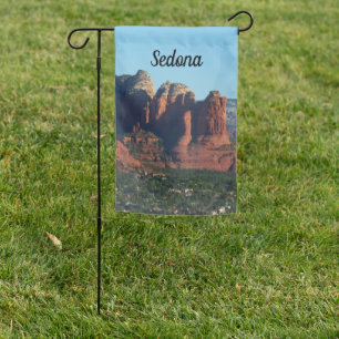 Coffee Pot Rock I in Sedona Arizona Garden Flag