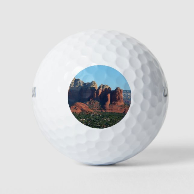 Coffee Pot Rock I in Sedona Arizona Golf Balls (Front)