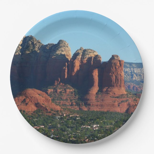 Coffee Pot Rock I in Sedona Arizona Paper Plates (Front)