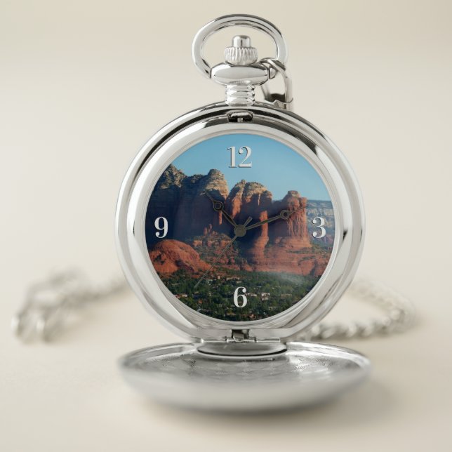 Coffee Pot Rock I in Sedona Arizona Pocket Watch (Inside)