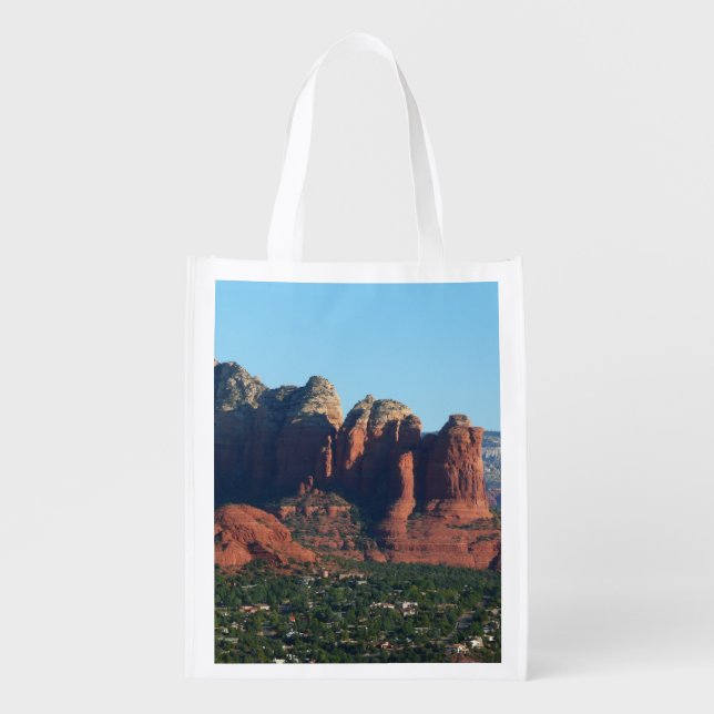 Coffee Pot Rock I in Sedona Arizona Reusable Grocery Bag (Front)