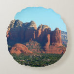 Coffee Pot Rock I in Sedona Arizona Round Pillow