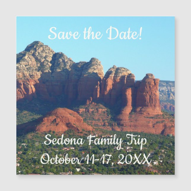 Coffee Pot Rock I in Sedona Arizona Save the Date (Front)