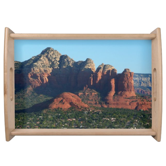 Coffee Pot Rock I in Sedona Arizona Serving Tray (Front)