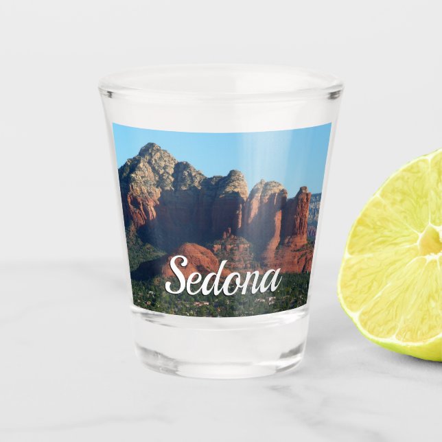 Coffee Pot Rock I in Sedona Arizona Shot Glass (Front)