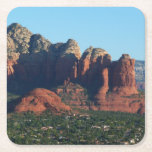 Coffee Pot Rock I in Sedona Arizona Square Paper Coaster