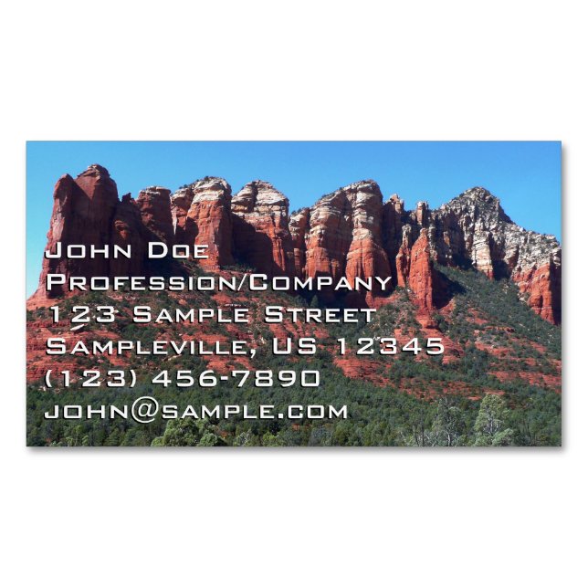 Coffee Pot Rock II in Sedona Arizona Business Card Magnet (Front)