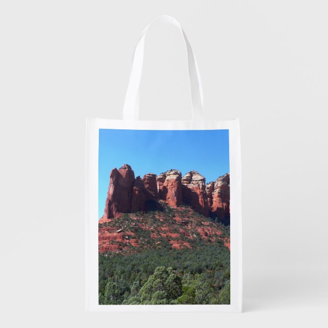 Coffee Pot Rock II in Sedona Arizona Grocery Bag (Front)