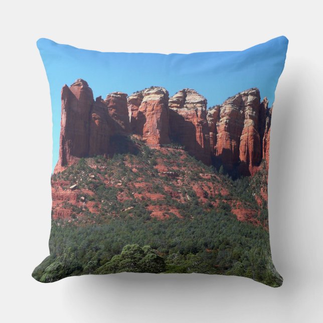 Coffee Pot Rock II in Sedona Arizona Throw Pillow (Front)
