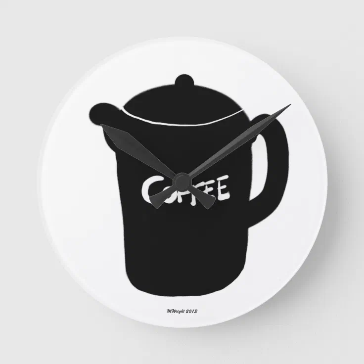 Coffee Pot Wall Clock Zazzle